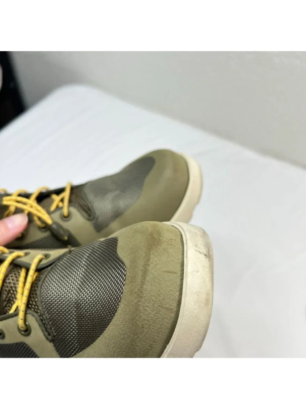 Native Fitzroy Child High Top Sneaker Boot Olive Green water Resist unisex Kids